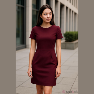 Theory Mulberry Wool Mini Shift Dress Size 6